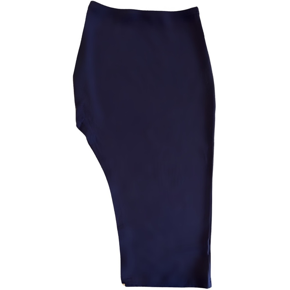 Two Piece Navy Blue Bodycon Skirt and Crop Top - Picture 2 of 3